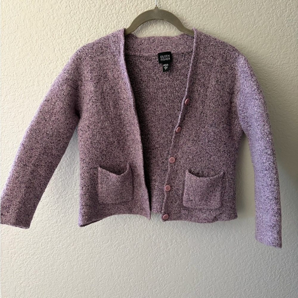 Eileen Fisher Lavender Cardigan Sweater
